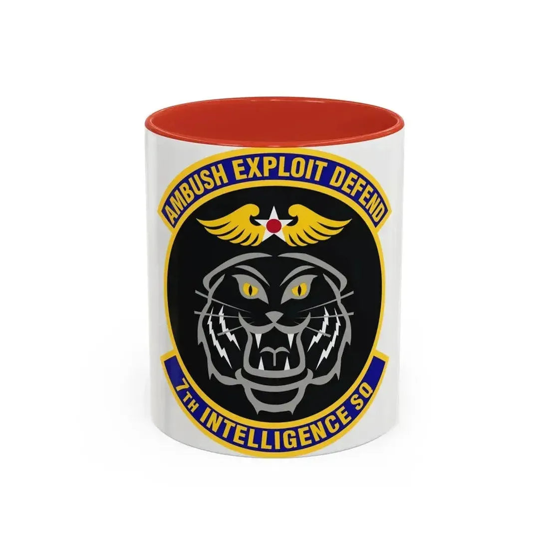 7th Intelligence Squadron (U.S. Air Force) Accent Coffee Mug 11oz Red - Go Mug Yourself