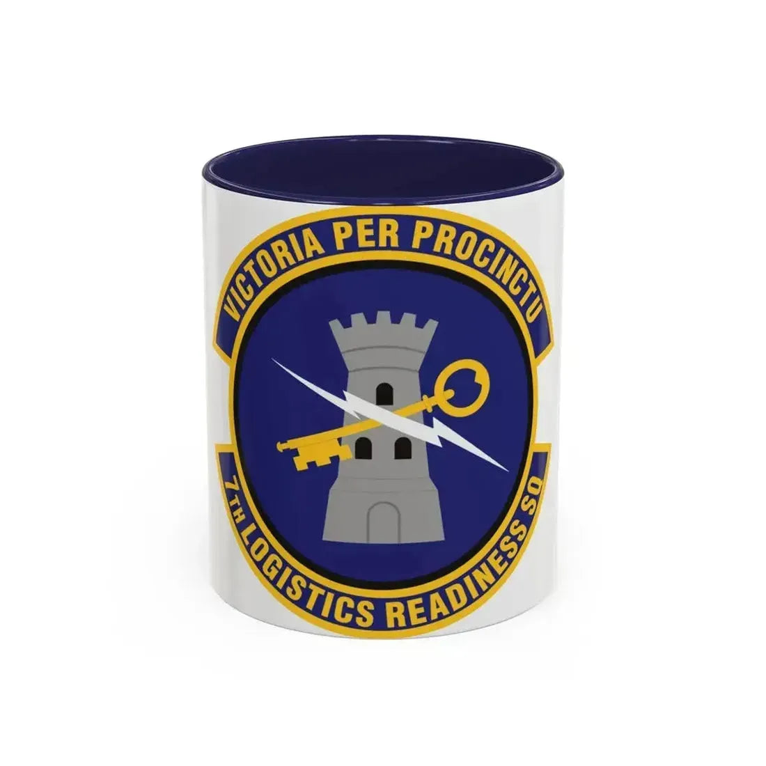 7th Logistics Readiness Squadron (U.S. Air Force) Accent Coffee Mug 11oz Navy - Go Mug Yourself