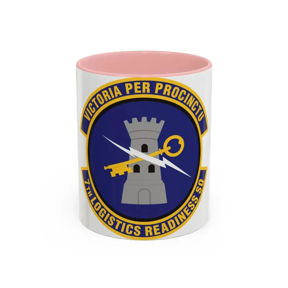 7th Logistics Readiness Squadron (U.S. Air Force) Accent Coffee Mug 11oz Pink - Go Mug Yourself