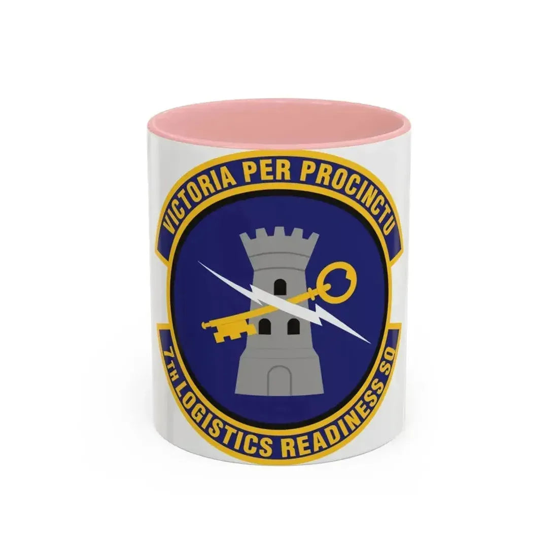 7th Logistics Readiness Squadron (U.S. Air Force) Accent Coffee Mug 11oz Pink - Go Mug Yourself