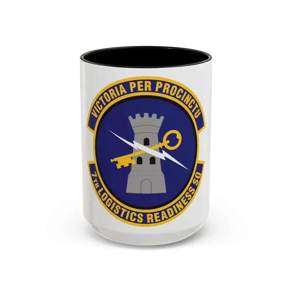 7th Logistics Readiness Squadron (U.S. Air Force) Accent Coffee Mug 15oz Black - Go Mug Yourself