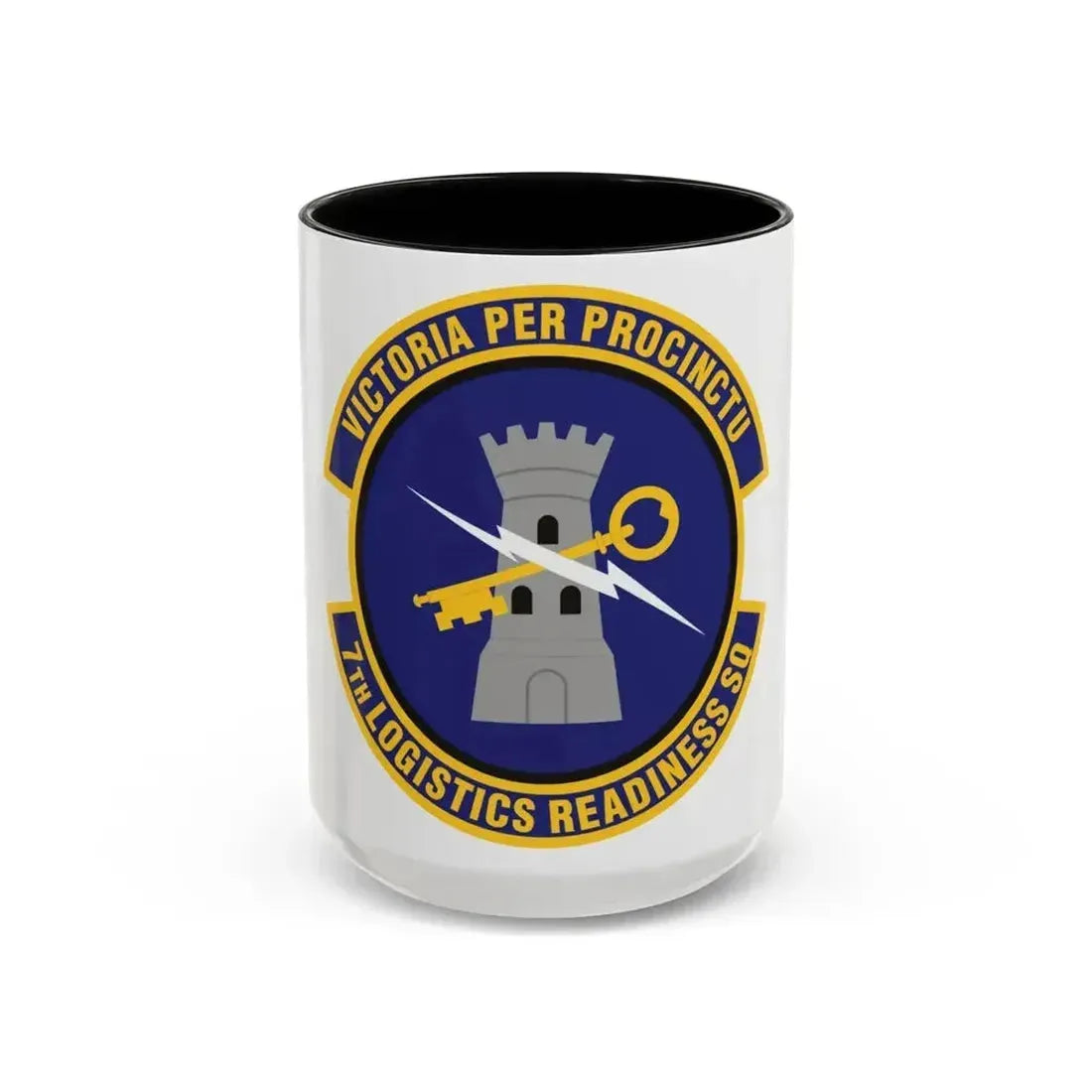 7th Logistics Readiness Squadron (U.S. Air Force) Accent Coffee Mug 15oz Black - Go Mug Yourself