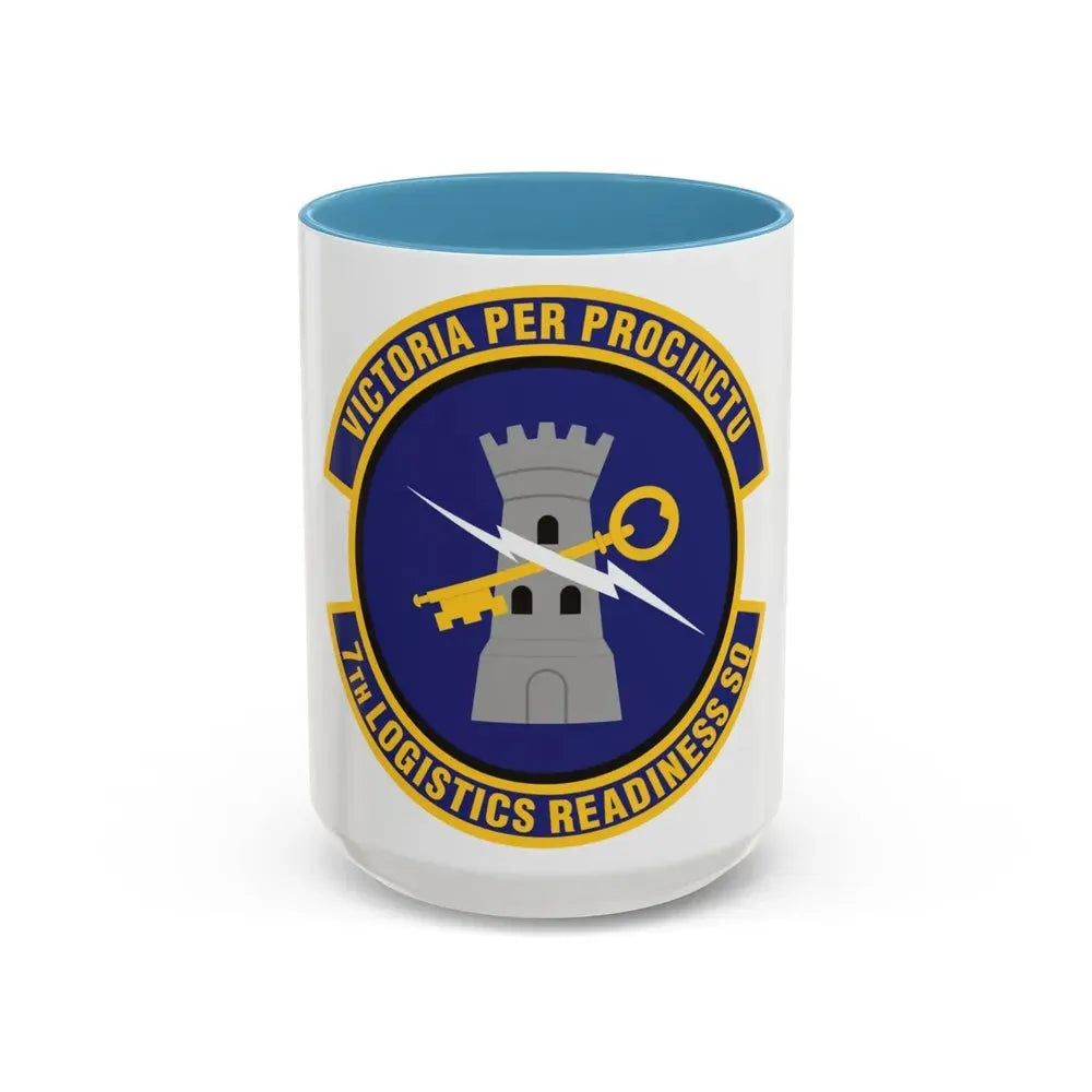 7th Logistics Readiness Squadron (U.S. Air Force) Accent Coffee Mug 15oz Light Blue - Go Mug Yourself