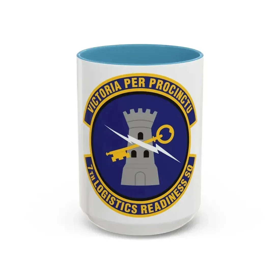 7th Logistics Readiness Squadron (U.S. Air Force) Accent Coffee Mug 15oz Light Blue - Go Mug Yourself