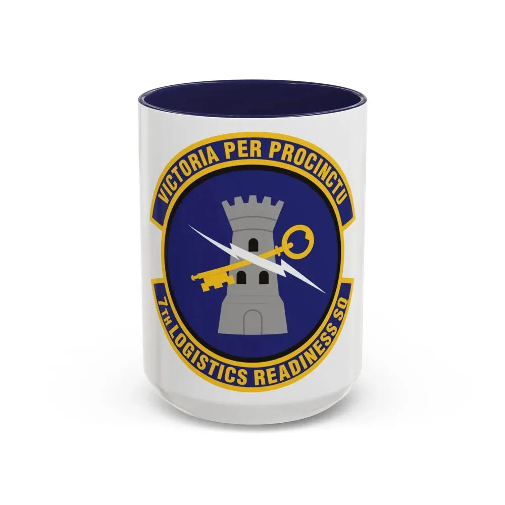 7th Logistics Readiness Squadron (U.S. Air Force) Accent Coffee Mug 15oz Navy - Go Mug Yourself