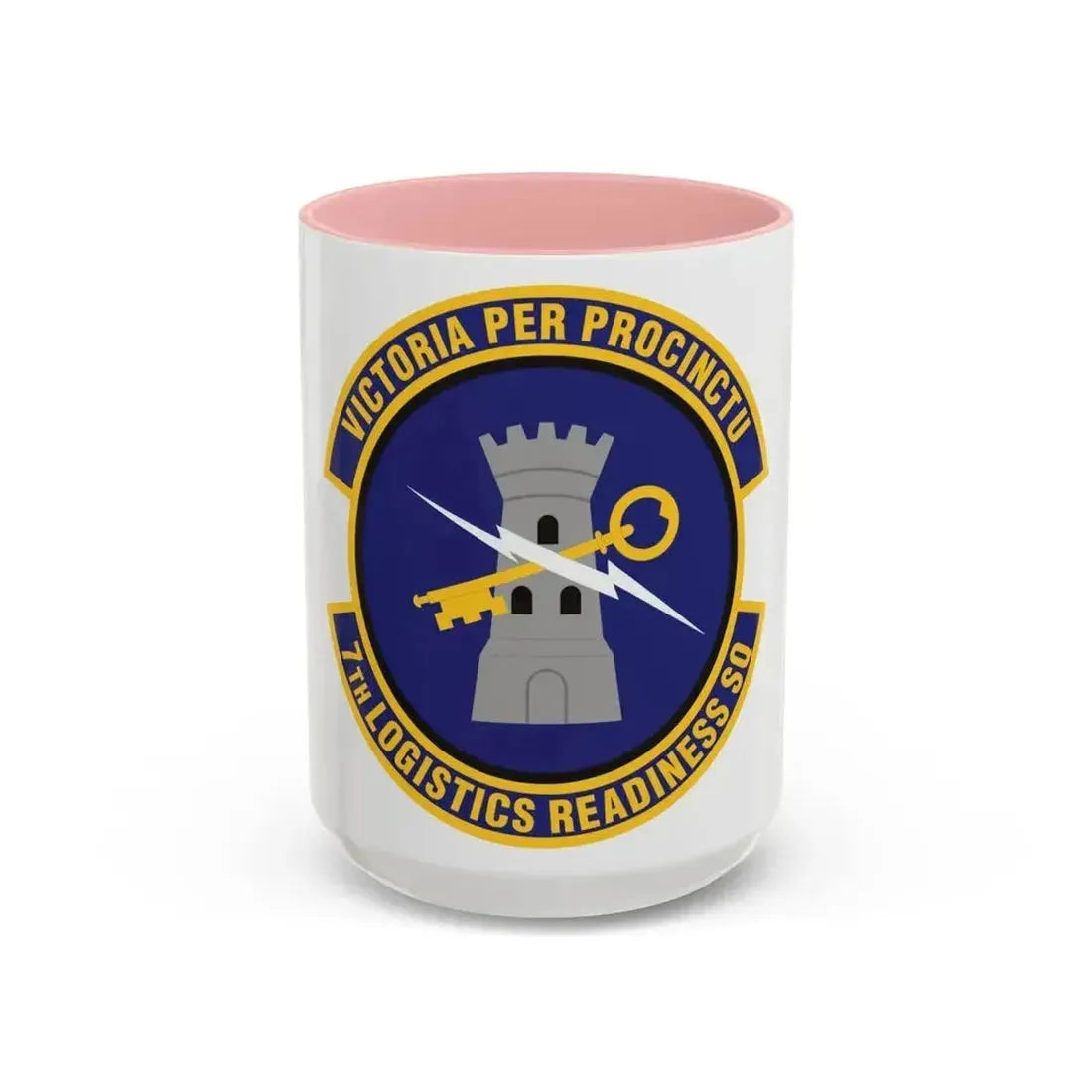 7th Logistics Readiness Squadron (U.S. Air Force) Accent Coffee Mug 15oz Pink - Go Mug Yourself