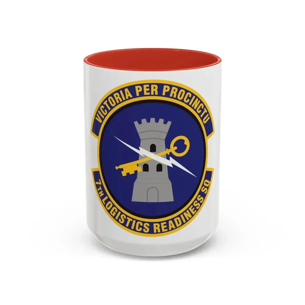 7th Logistics Readiness Squadron (U.S. Air Force) Accent Coffee Mug 15oz Red - Go Mug Yourself
