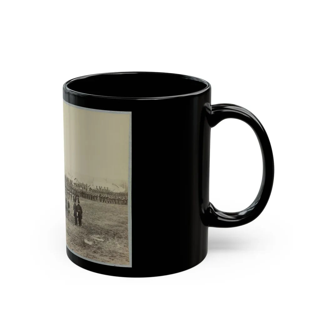 7th New York Cavalry- Gen. I. N. Palmer & Staff In Foreground- Camp Near Washington, D. C. (U.S. Civil War) Black Coffee Mug-Go Mug Yourself
