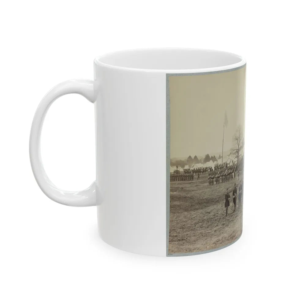 7th New York Cavalry- Gen. I. N. Palmer & Staff In Foreground- Camp Near Washington, D. C. (U.S. Civil War) White Coffee Mug-Go Mug Yourself