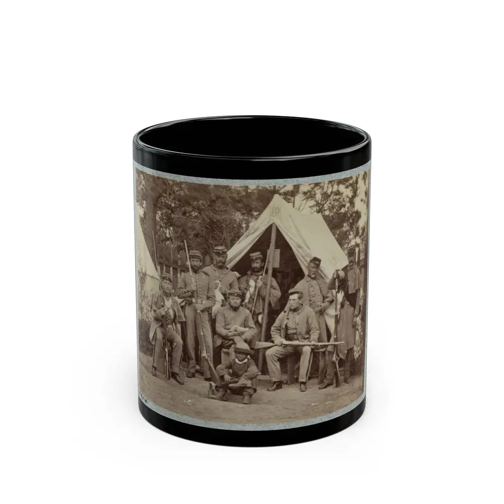 7th New York State Militia, Camp Cameron, D.C., 1861 001(2) (U.S. Civil War) Black Coffee Mug 11oz - Go Mug Yourself