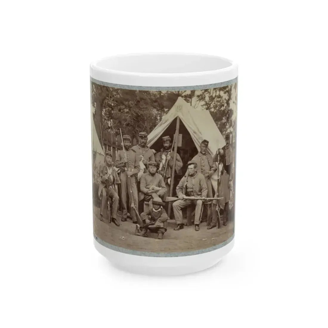 7th New York State Militia, Camp Cameron, D.C., 1861 001(2) (U.S. Civil War) White Coffee Mug 15oz - Go Mug Yourself