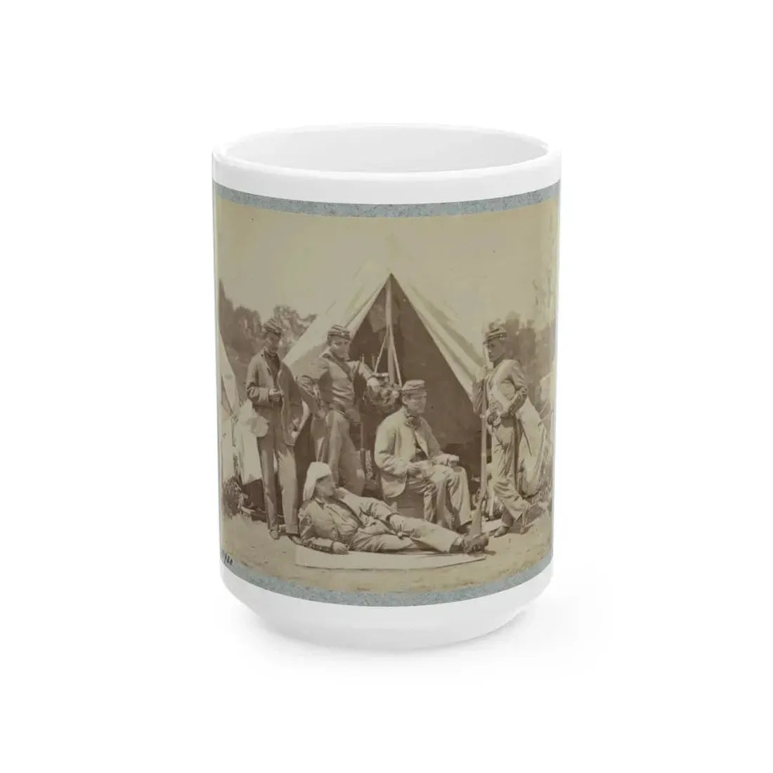 7th New York State Militia, Camp Cameron, D.C., 1861 002(2) (U.S. Civil War) White Coffee Mug 15oz - Go Mug Yourself