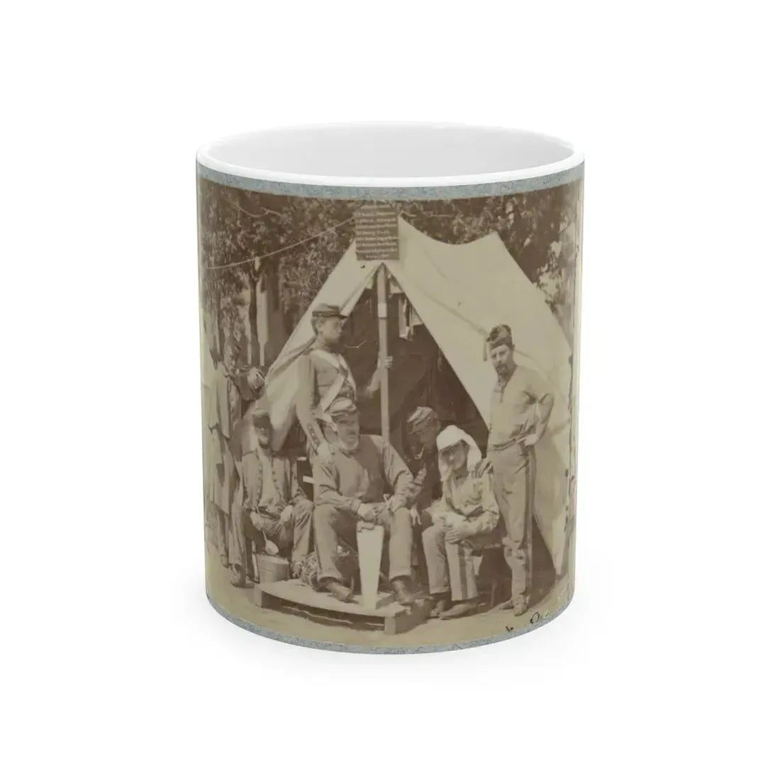 7th New York State Militia, Camp Cameron, D.C., 1861 011 (U.S. Civil War) White Coffee Mug 11oz - Go Mug Yourself