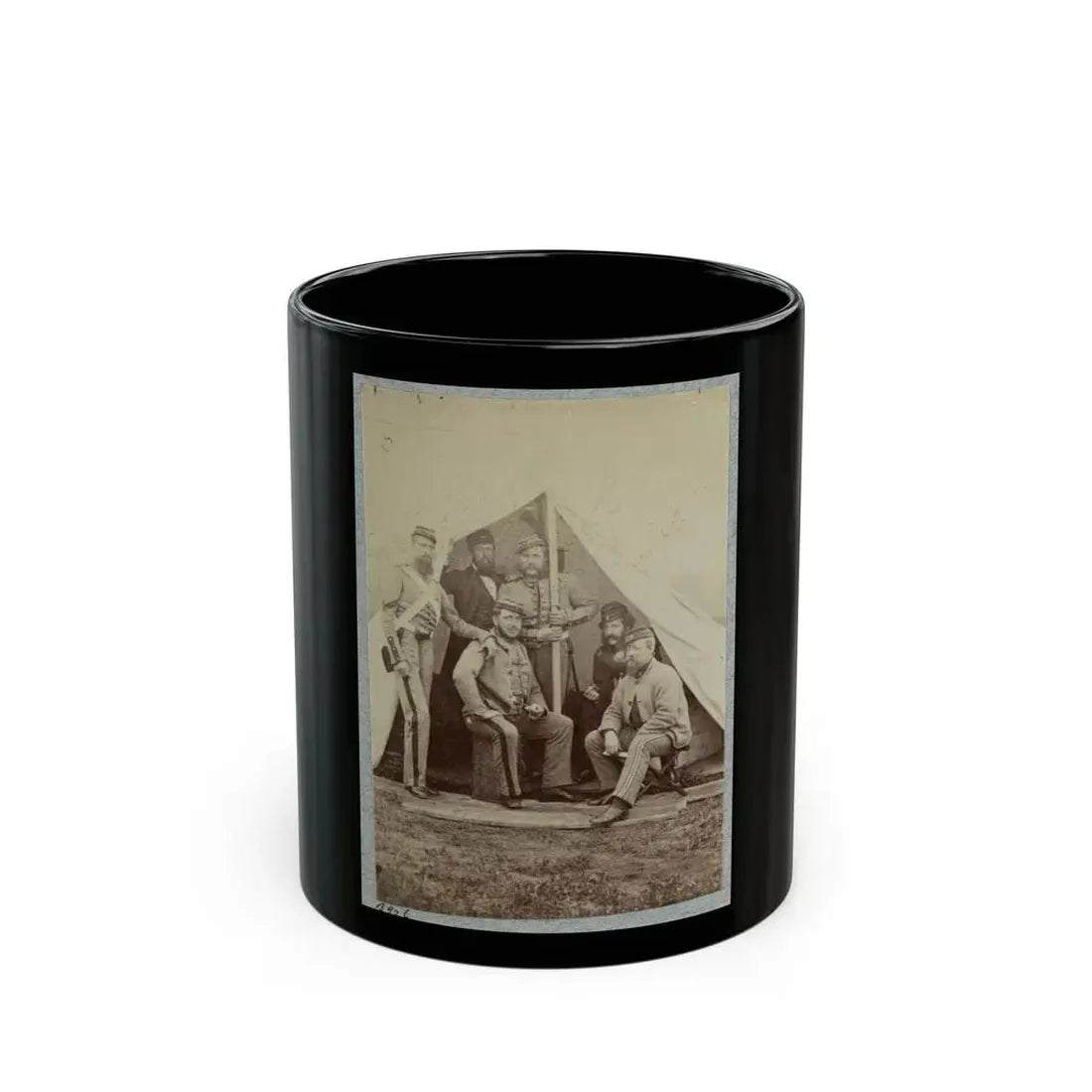 7th New York State Militia, Camp Cameron, D.C., 1861 012 (U.S. Civil War) Black Coffee Mug 11oz - Go Mug Yourself