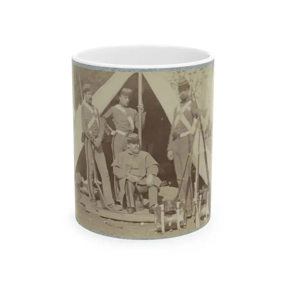 7th New York State Militia, Camp Cameron, D.C., 1861 013 (U.S. Civil War) White Coffee Mug 11oz - Go Mug Yourself