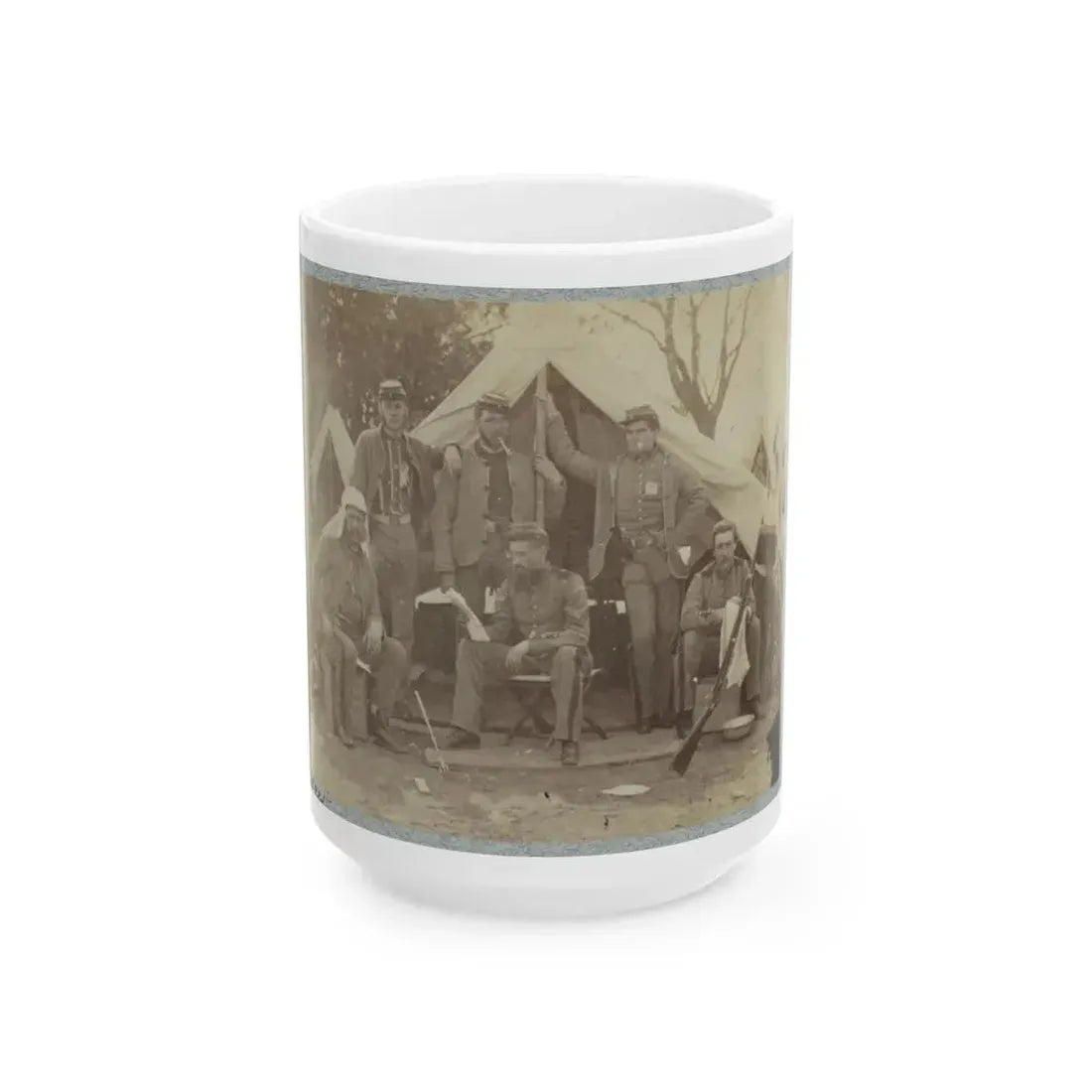 7th New York State Militia, Camp Cameron, D.C., 1861 014 (U.S. Civil War) White Coffee Mug 15oz - Go Mug Yourself