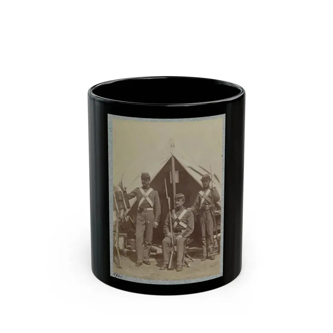 7th New York State Militia, Camp Cameron, D.C., 1861 015 (U.S. Civil War) Black Coffee Mug 11oz - Go Mug Yourself