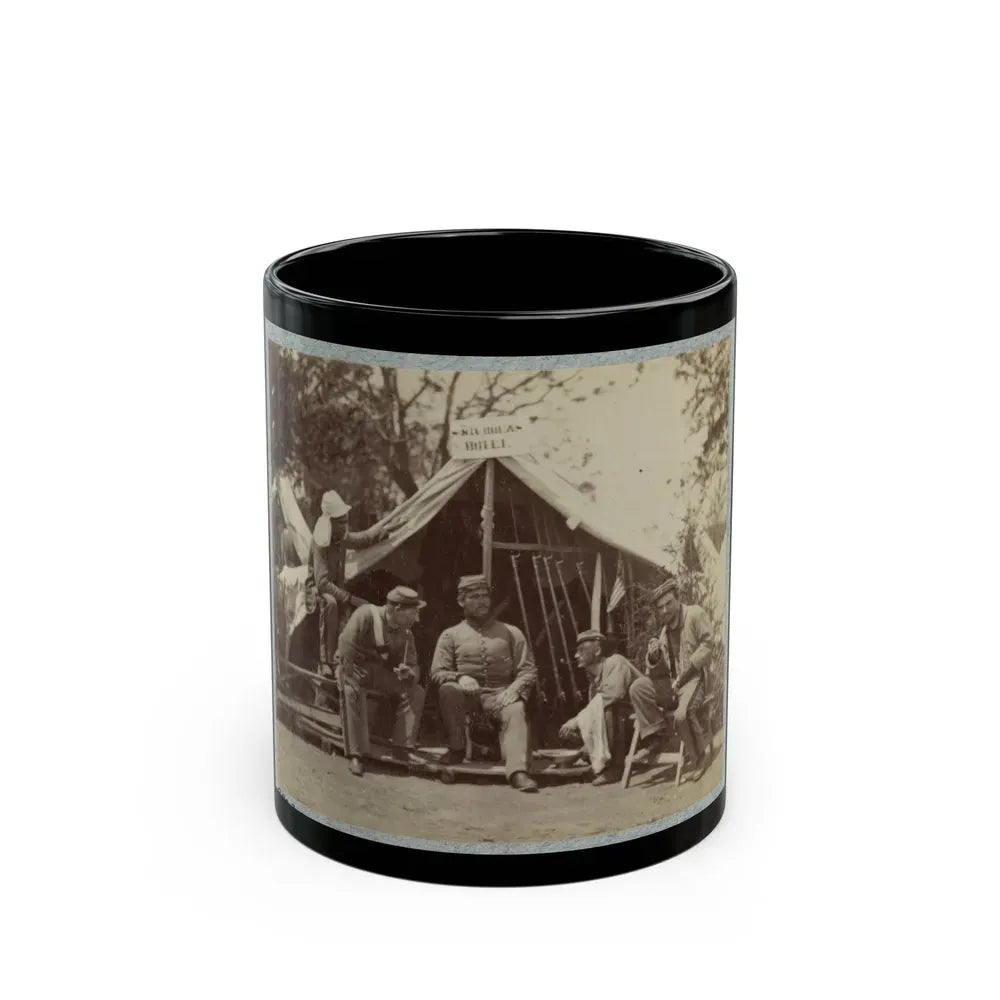 7th New York State Militia, Camp Cameron, D.C., 1861 017 (U.S. Civil War) Black Coffee Mug 11oz - Go Mug Yourself