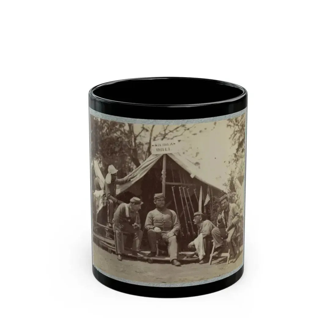 7th New York State Militia, Camp Cameron, D.C., 1861 017 (U.S. Civil War) Black Coffee Mug 11oz - Go Mug Yourself