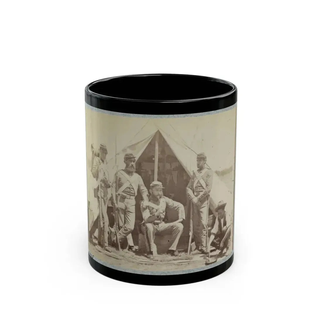 7th New York State Militia, Camp Cameron, D.C., 1861 018 (U.S. Civil War) Black Coffee Mug 11oz - Go Mug Yourself
