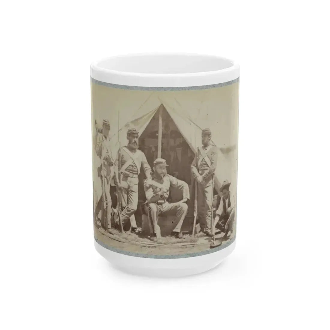 7th New York State Militia, Camp Cameron, D.C., 1861 018 (U.S. Civil War) White Coffee Mug 15oz - Go Mug Yourself