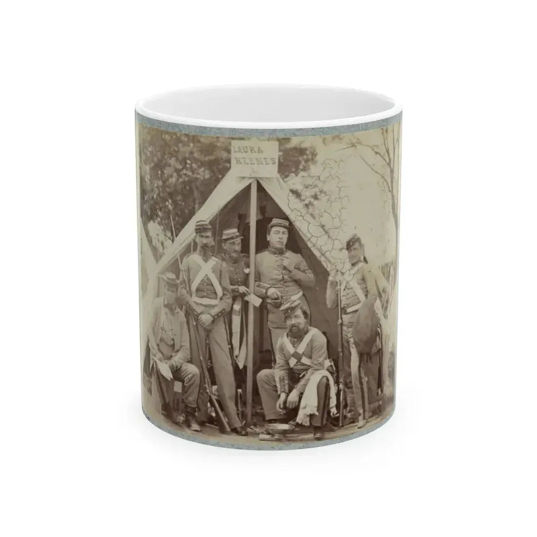 7th New York State Militia, Camp Cameron, D.C., 1861 019 (U.S. Civil War) White Coffee Mug 11oz - Go Mug Yourself