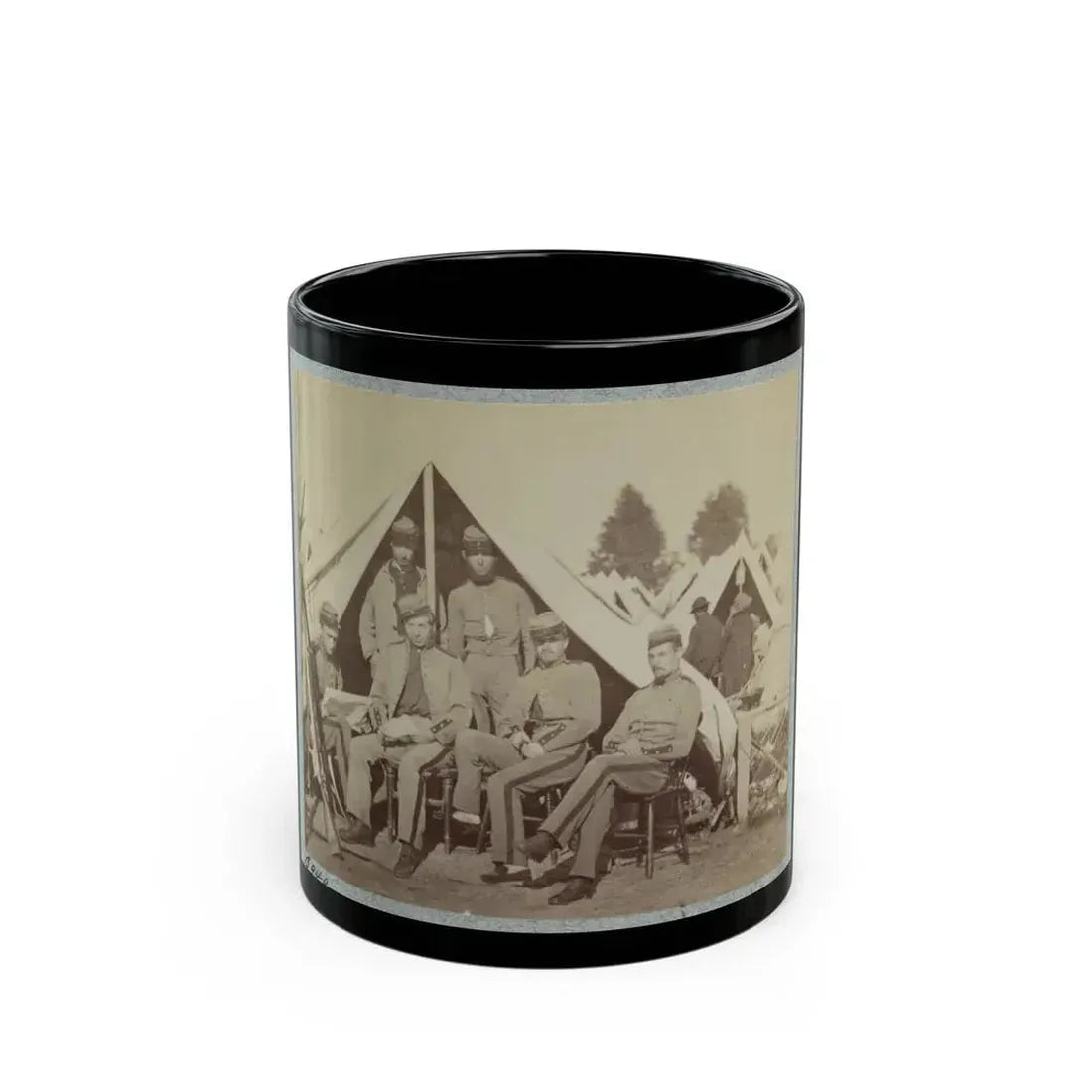 7th New York State Militia, Camp Cameron, D.C., 1861 020 (U.S. Civil War) Black Coffee Mug 11oz - Go Mug Yourself