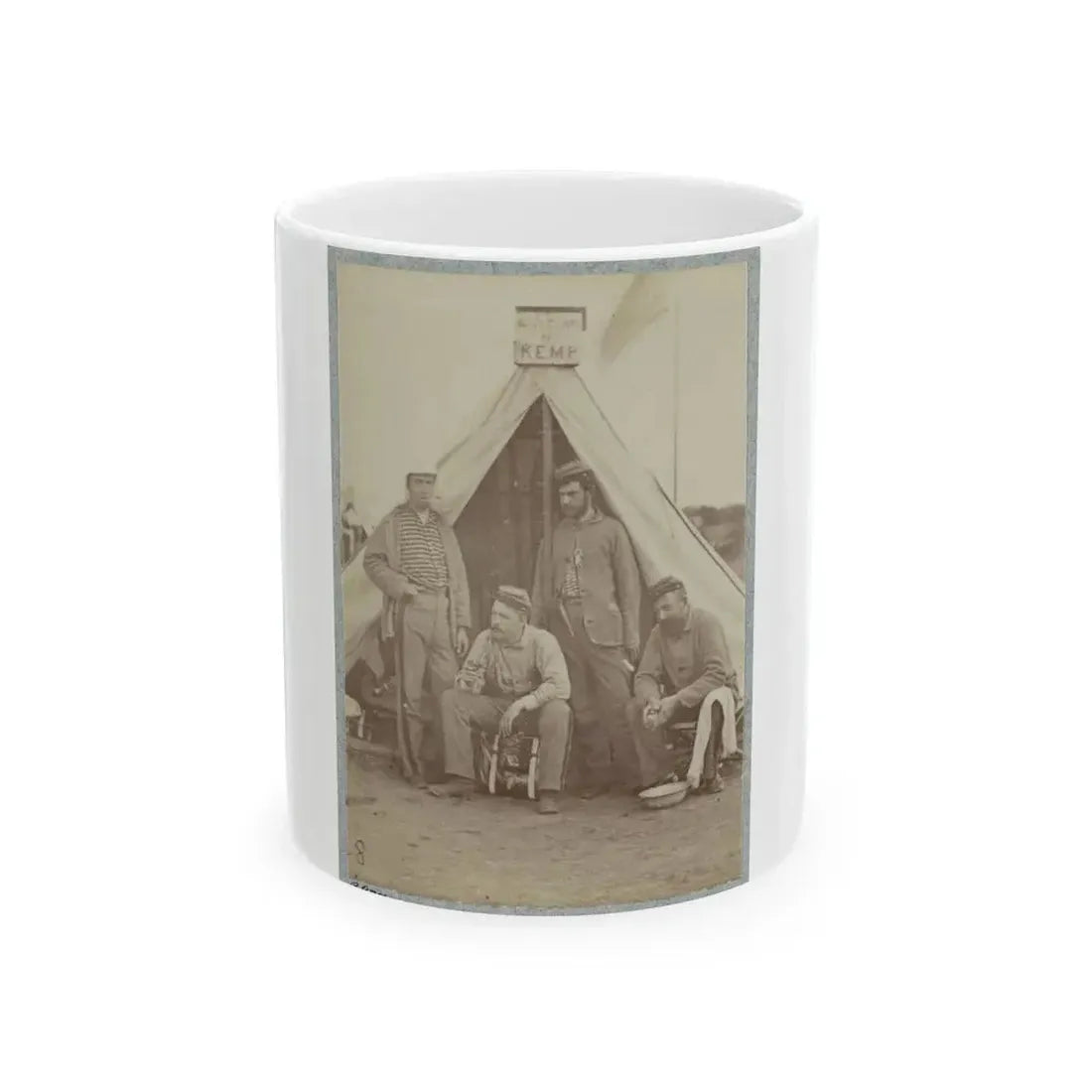 7th New York State Militia, Camp Cameron, D.C., 1861 021 (U.S. Civil War) White Coffee Mug 11oz - Go Mug Yourself