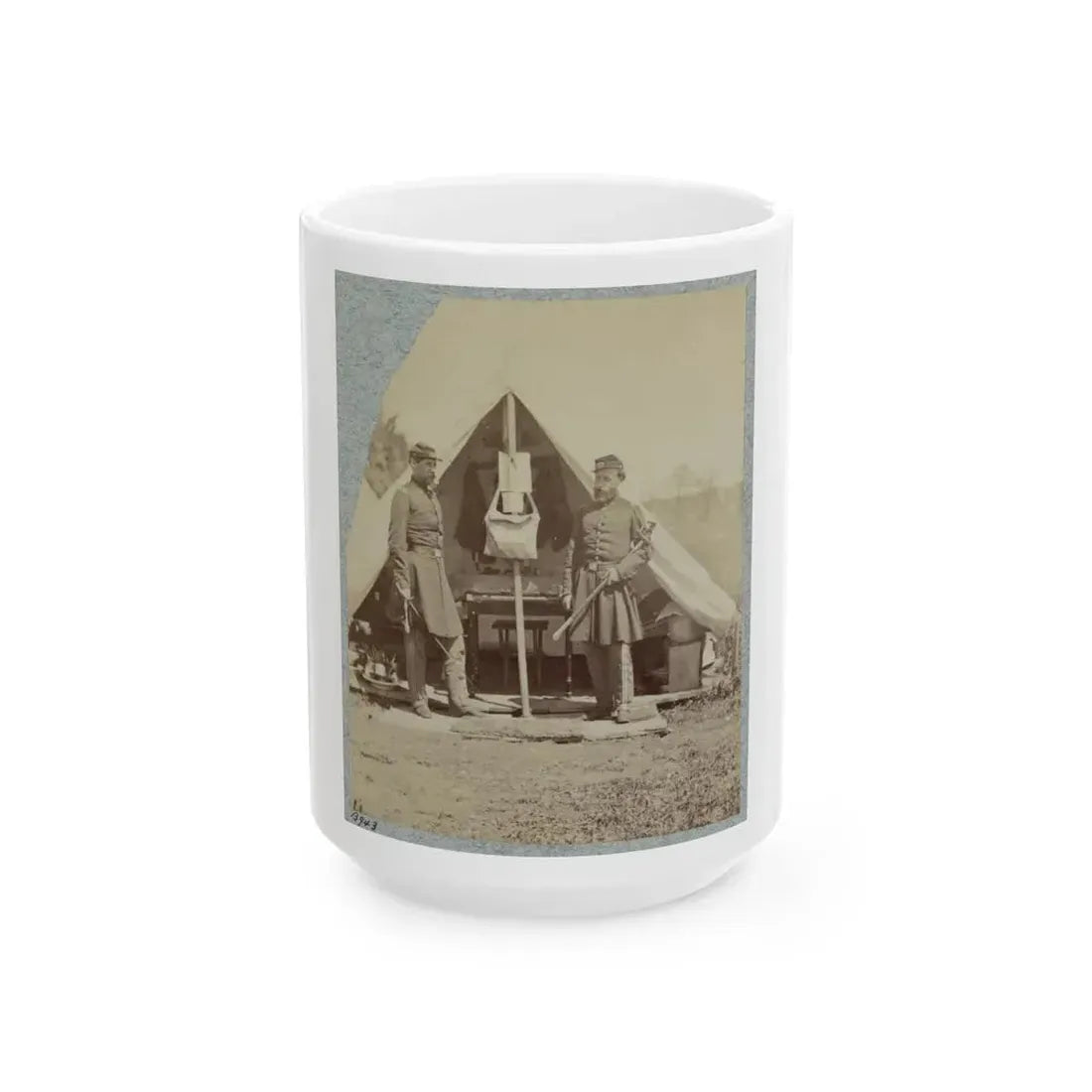 7th New York State Militia, Camp Cameron, D.C., 1861 024 (U.S. Civil War) White Coffee Mug 15oz - Go Mug Yourself