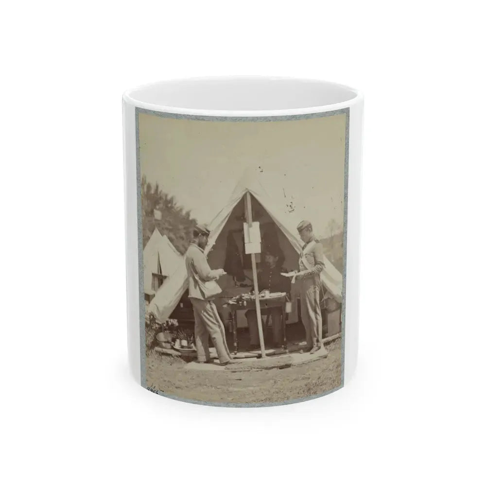 7th New York State Militia, Camp Cameron, D.C., 1861 025 (U.S. Civil War) White Coffee Mug 11oz - Go Mug Yourself