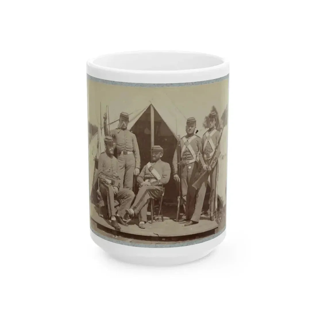 7th New York State Militia, Camp Cameron, D.C., 1861 029 (U.S. Civil War) White Coffee Mug 15oz - Go Mug Yourself