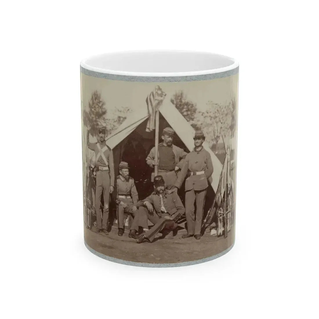 7th New York State Militia, Camp Cameron, D.C., 1861 032 (U.S. Civil War) White Coffee Mug 11oz - Go Mug Yourself