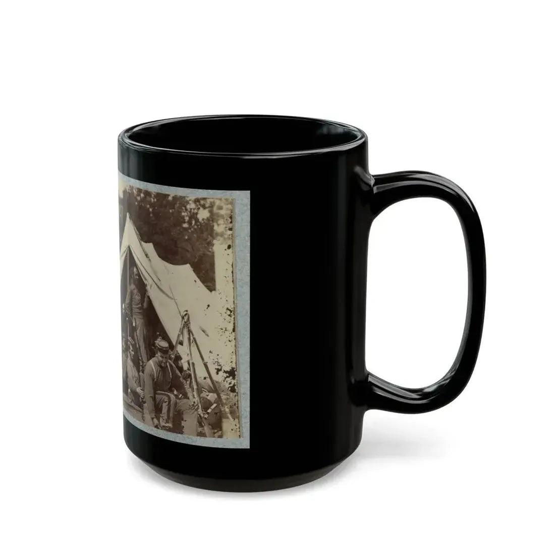 7th New York State Militia, Camp Cameron, D.C., 1861 033 (U.S. Civil War) Black Coffee Mug - Go Mug Yourself
