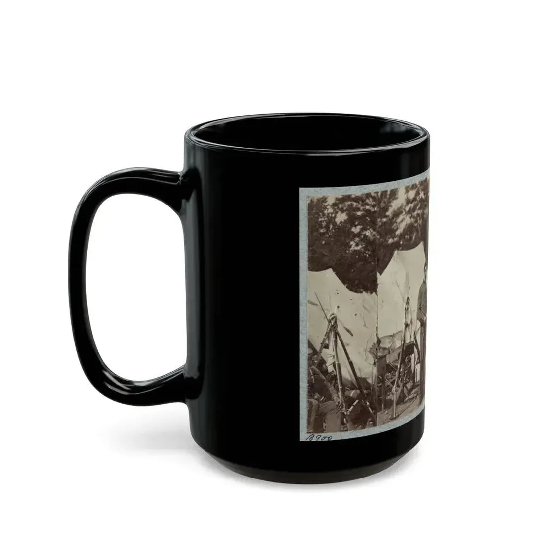 7th New York State Militia, Camp Cameron, D.C., 1861 033 (U.S. Civil War) Black Coffee Mug - Go Mug Yourself