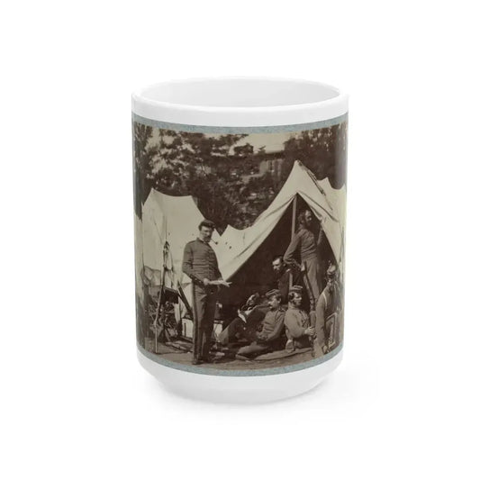 7th New York State Militia, Camp Cameron, D.C., 1861 033 (U.S. Civil War) White Coffee Mug 15oz - Go Mug Yourself