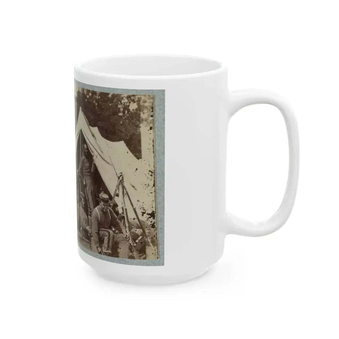 7th New York State Militia, Camp Cameron, D.C., 1861 033 (U.S. Civil War) White Coffee Mug - Go Mug Yourself