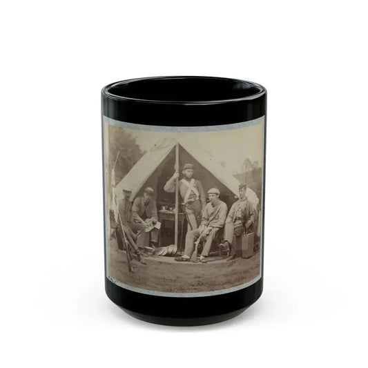 7th New York State Militia, Camp Cameron, D.C., 1861 034 (U.S. Civil War) Black Coffee Mug 15oz - Go Mug Yourself