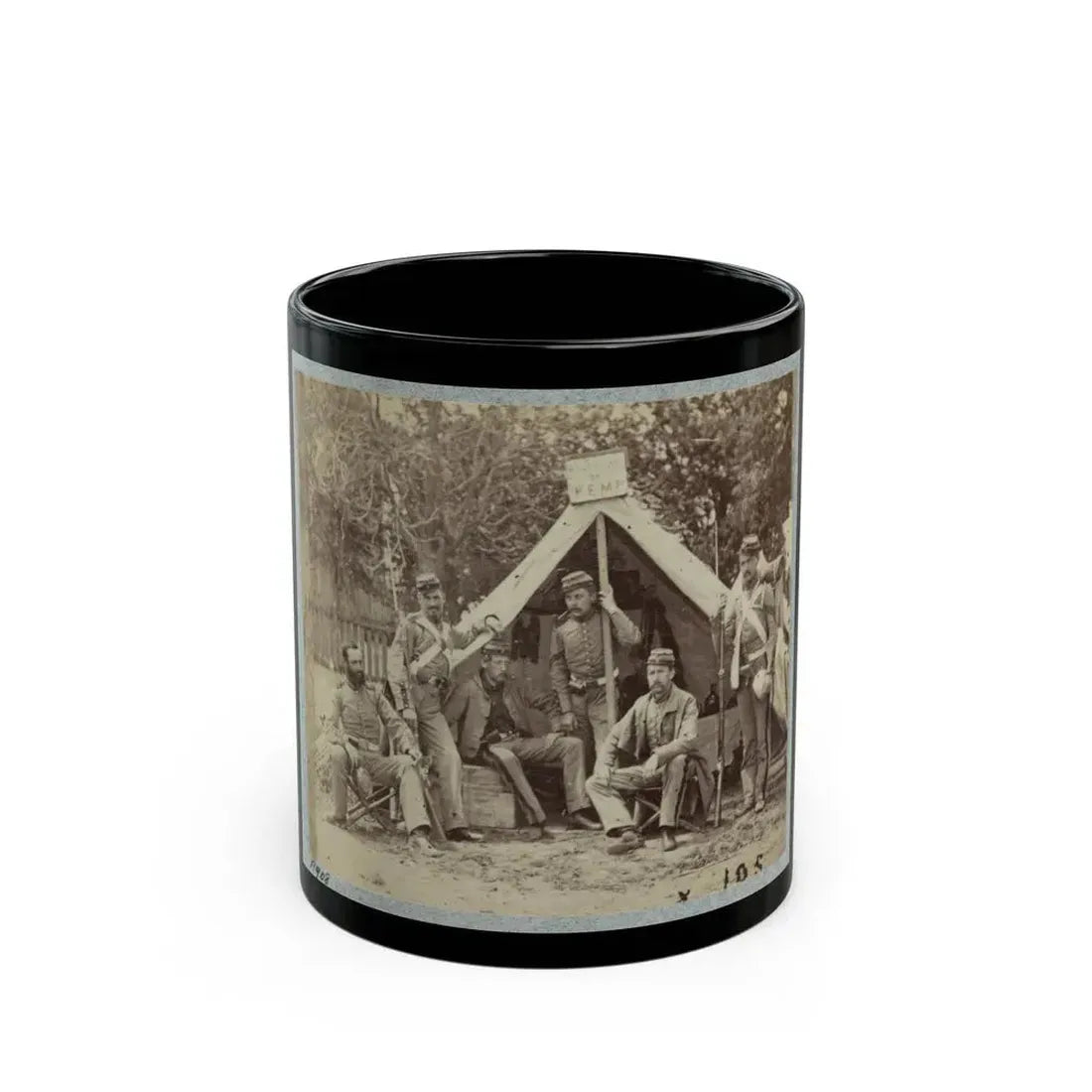 7th New York State Militia, Camp Cameron, D.C., 1861(2) (U.S. Civil War) Black Coffee Mug 11oz - Go Mug Yourself