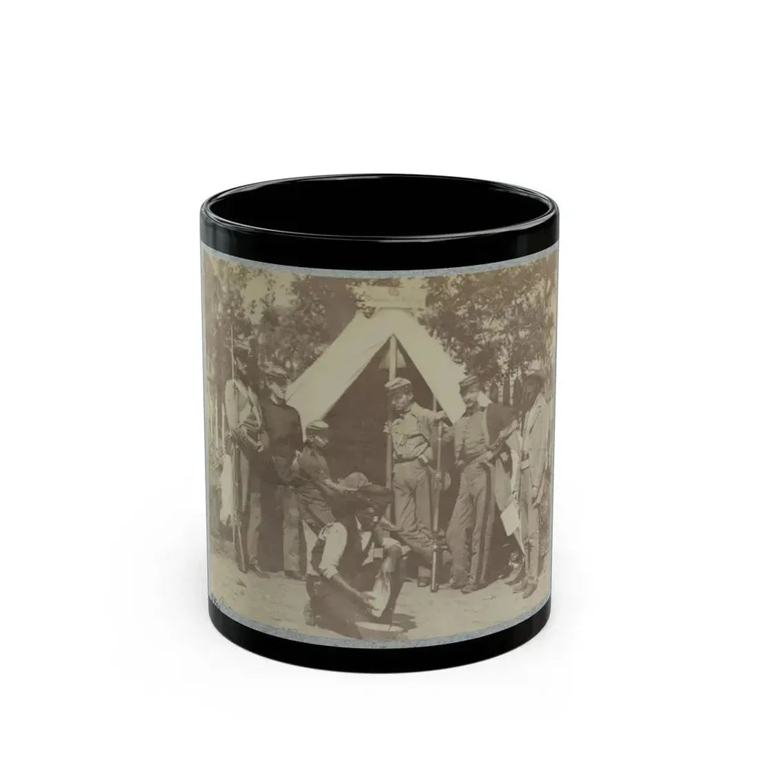 7th N.Y. State Militia, Camp Cameron, D.C., 1861 001 (U.S. Civil War) Black Coffee Mug 11oz - Go Mug Yourself