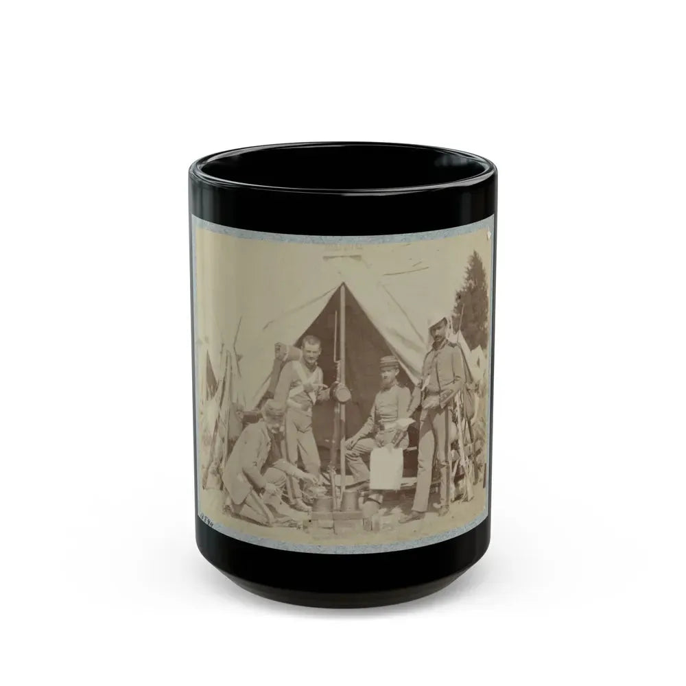 7th N.Y. State Militia, Camp Cameron, D.C., 1861 003 (U.S. Civil War) Black Coffee Mug 15oz - Go Mug Yourself