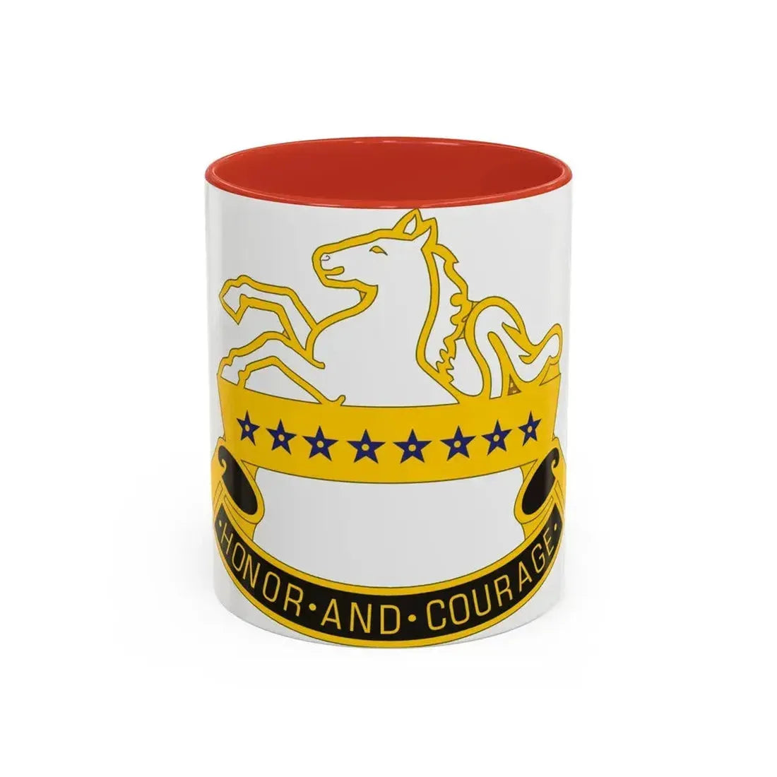 8 Cavalry Regiment (U.S. Army) Accent Coffee Mug 11oz Red - Go Mug Yourself