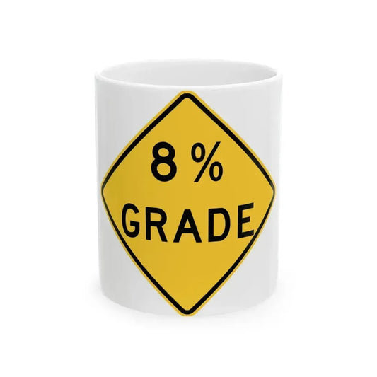 8 GRADE ITD W7-3 (Idaho) (Road Sign) White Coffee Mug 11oz - Go Mug Yourself