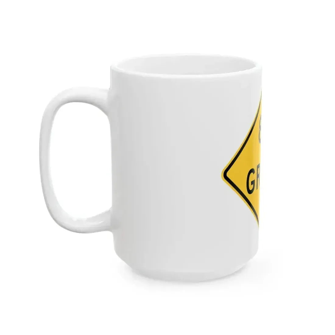 8 GRADE ITD W7-3 (Idaho) (Road Sign) White Coffee Mug - Go Mug Yourself