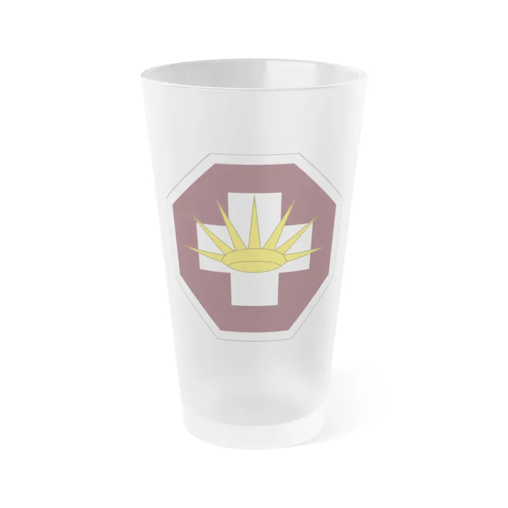 8 Medical Brigade (U.S. Army) Frosted Pint Glass 16oz Default Title - Go Mug Yourself