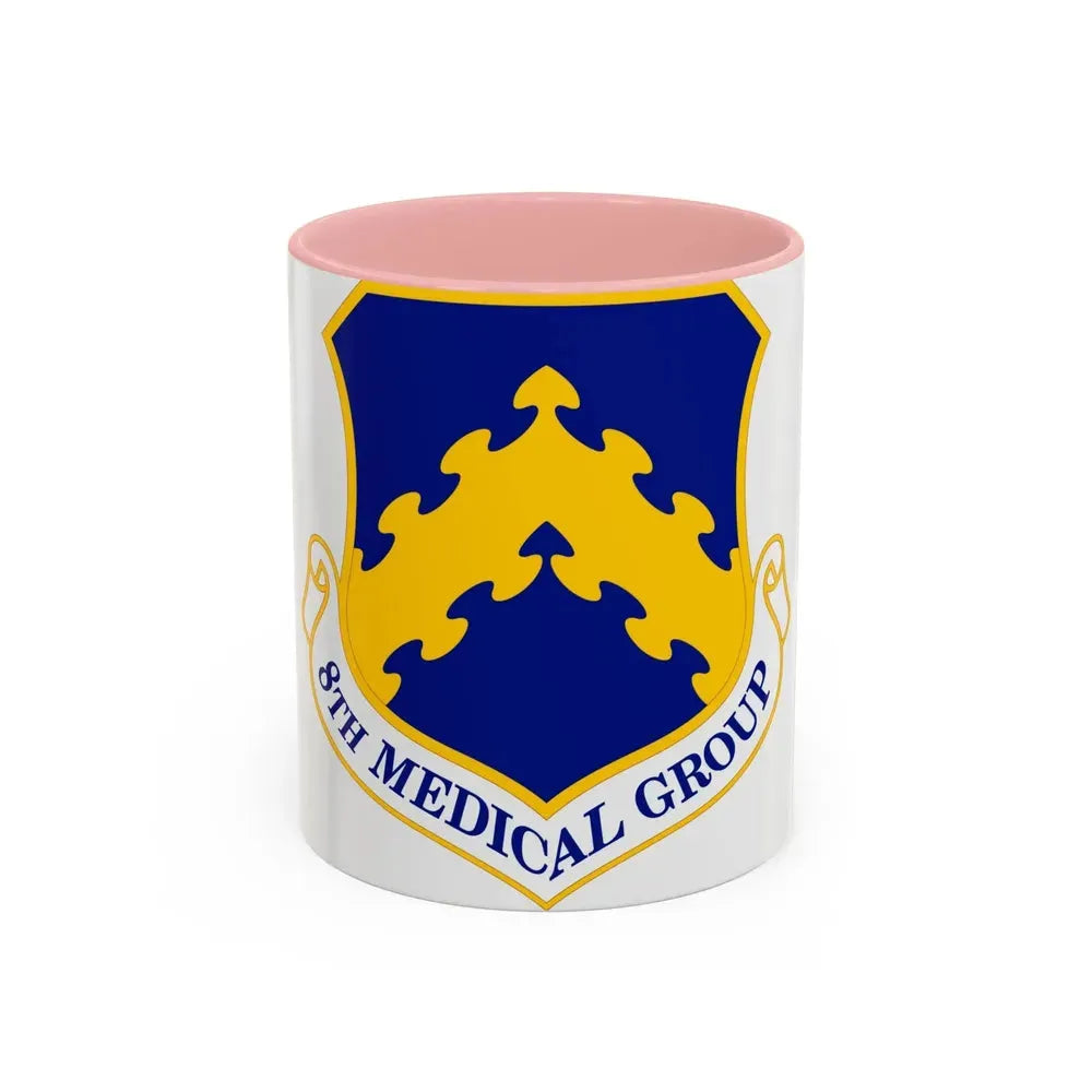 8 Medical Group PACAF (U.S. Air Force) Accent Coffee Mug 11oz Pink - Go Mug Yourself