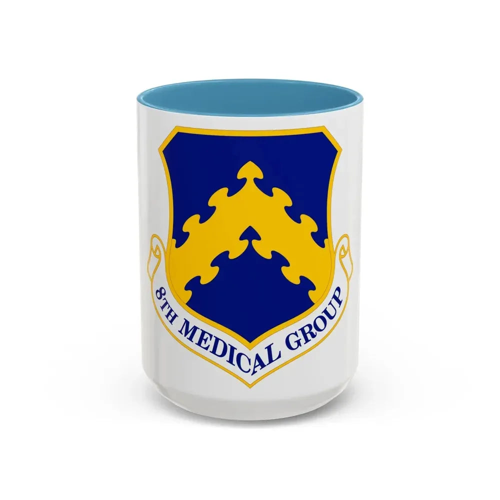 8 Medical Group PACAF (U.S. Air Force) Accent Coffee Mug 15oz Light Blue - Go Mug Yourself