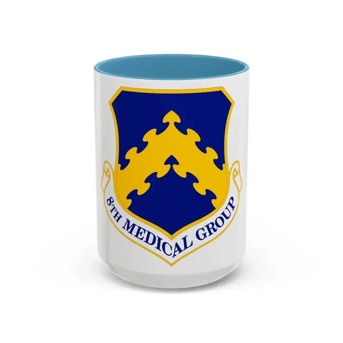 8 Medical Group PACAF (U.S. Air Force) Accent Coffee Mug 15oz Light Blue - Go Mug Yourself