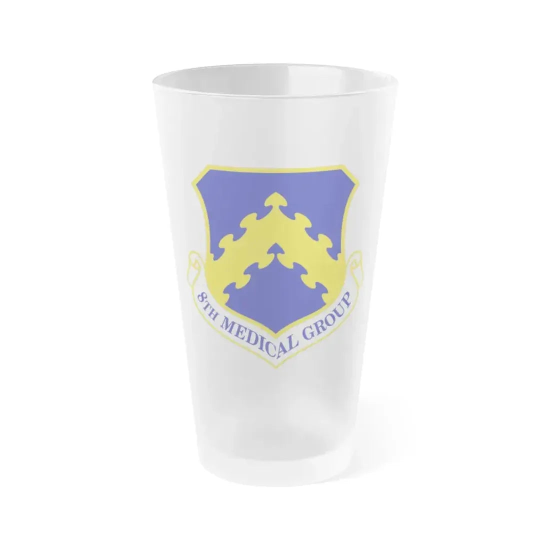 8 Medical Group PACAF (U.S. Air Force) Frosted Pint Glass 16oz 16oz Frosted - Go Mug Yourself
