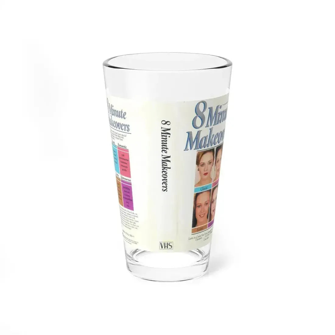 8 MINUTE MAKEOVERS (VHS COVER) Pint Glass 16oz 16oz - Go Mug Yourself