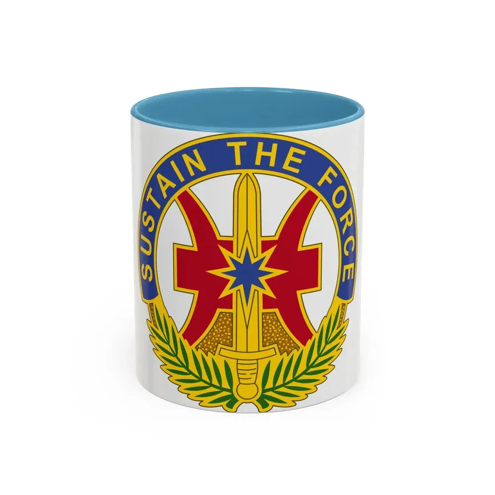8 Sustainment Command 2 (U.S. Army) Accent Coffee Mug 11oz Light Blue - Go Mug Yourself